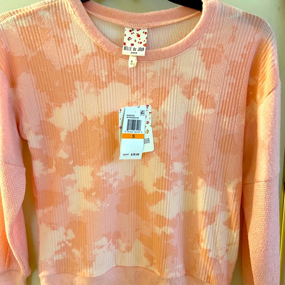 New, Cute w/tags Girl 6 Belle du Jour pink sweater